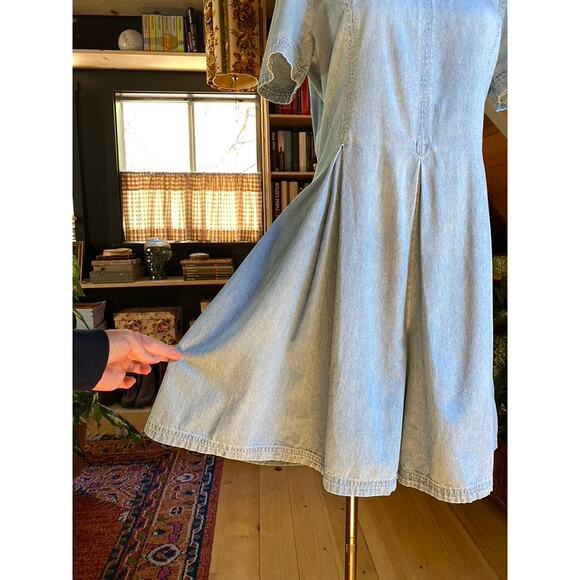 90s Denim Romper Dress - Picture 3 of 7